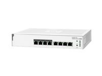 HPE ARUBA NETWORKING Instant On 1830 8G – Managed L2 Switch – 8× 1G, PoE+, PoE-Budget 65 W, 19", 1U