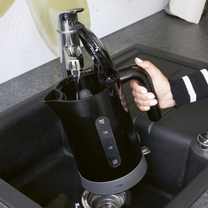 Clatronic Wasserkocher – 1,8 l, Schwarz, WK 3840