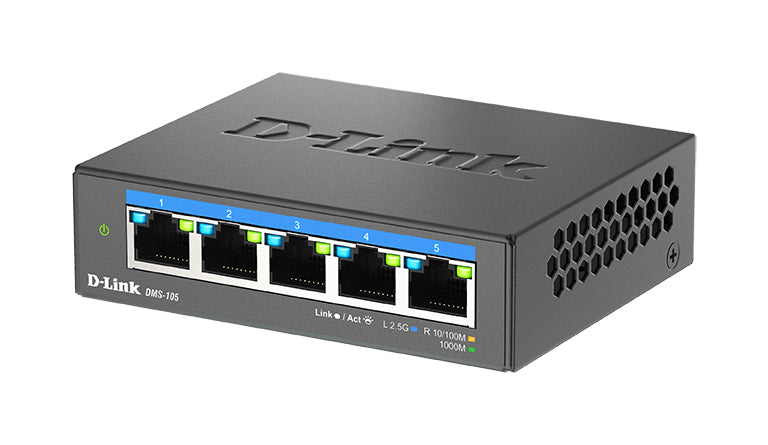 D-Link DMS-105/E – Switch – 5×2.5G, L2