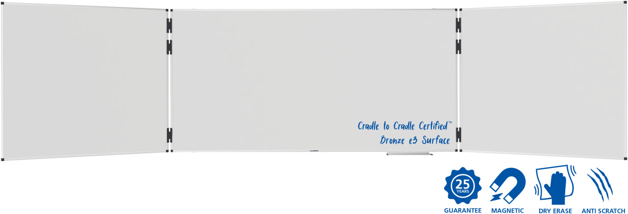 Legamaster Unite Plus Klapptafel – Emaille, magnetisch, beidseitig – 200 × 100 cm