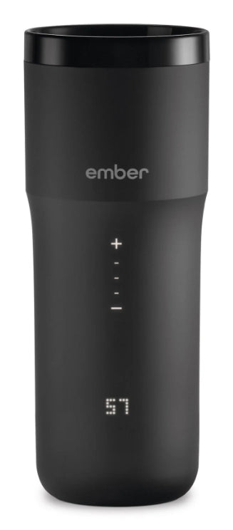 Ember Reisebecher 2+ – 355 ml, Ø 8 cm, H 20,0 cm, Stahl, Schwarz, beheizbar, App-gesteuert