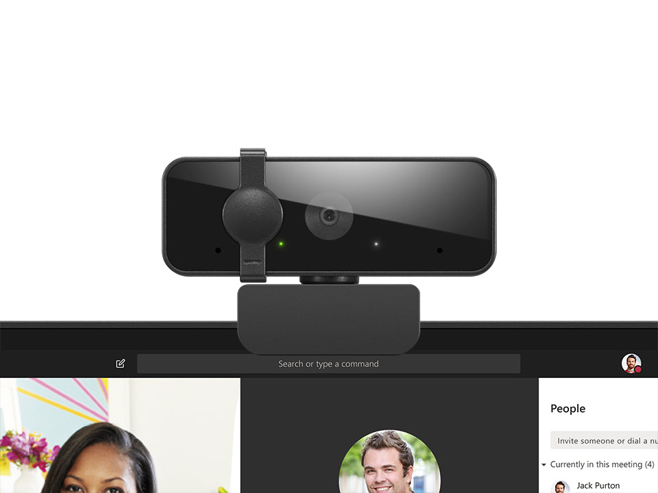 Lenovo Essential FHD Gen2 Webcam – Full HD, 30 fps, USB, Abdeckung, Schwarz