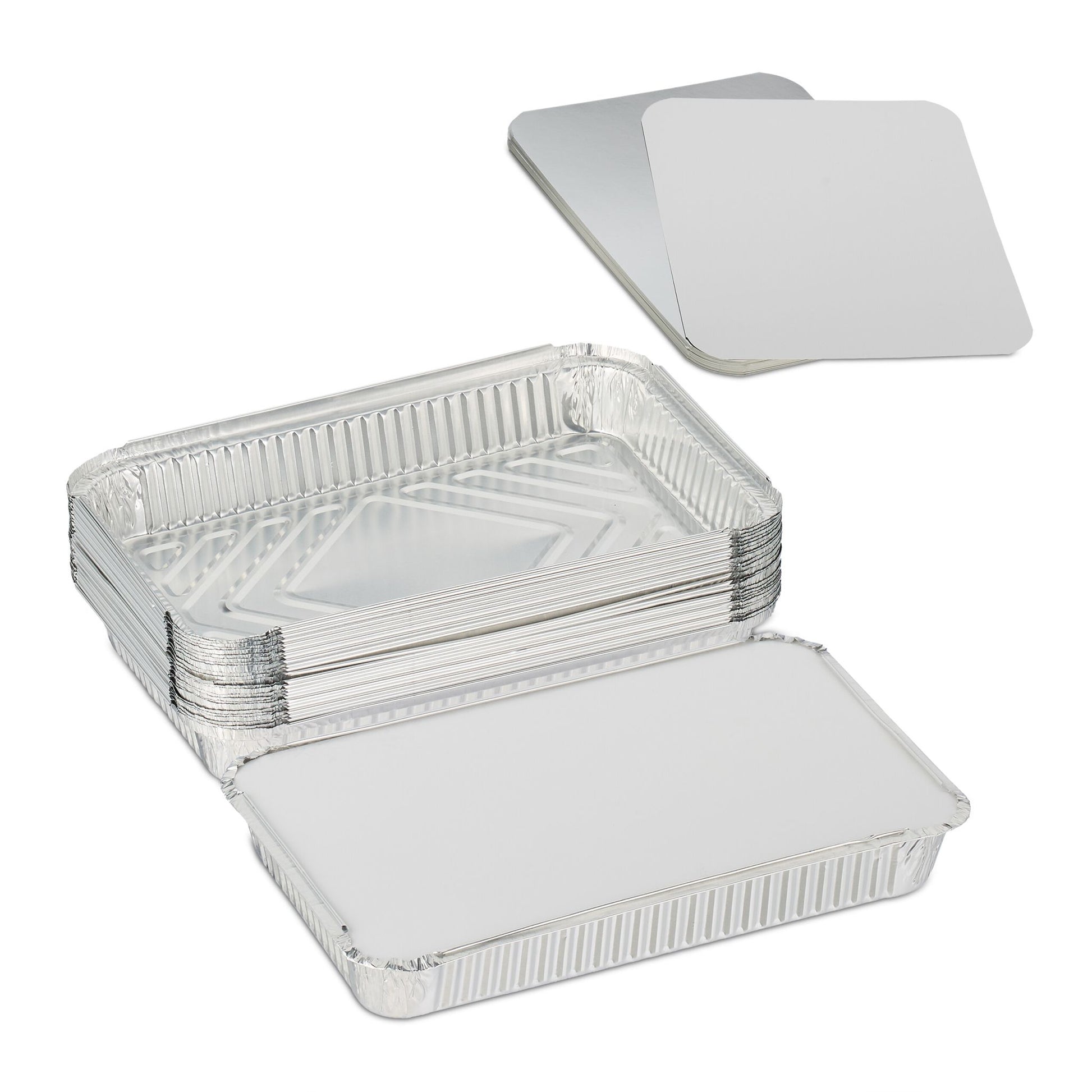 Relaxdays Take-away-Box, Aluminium – 315 × 210 × 45 mm, silber