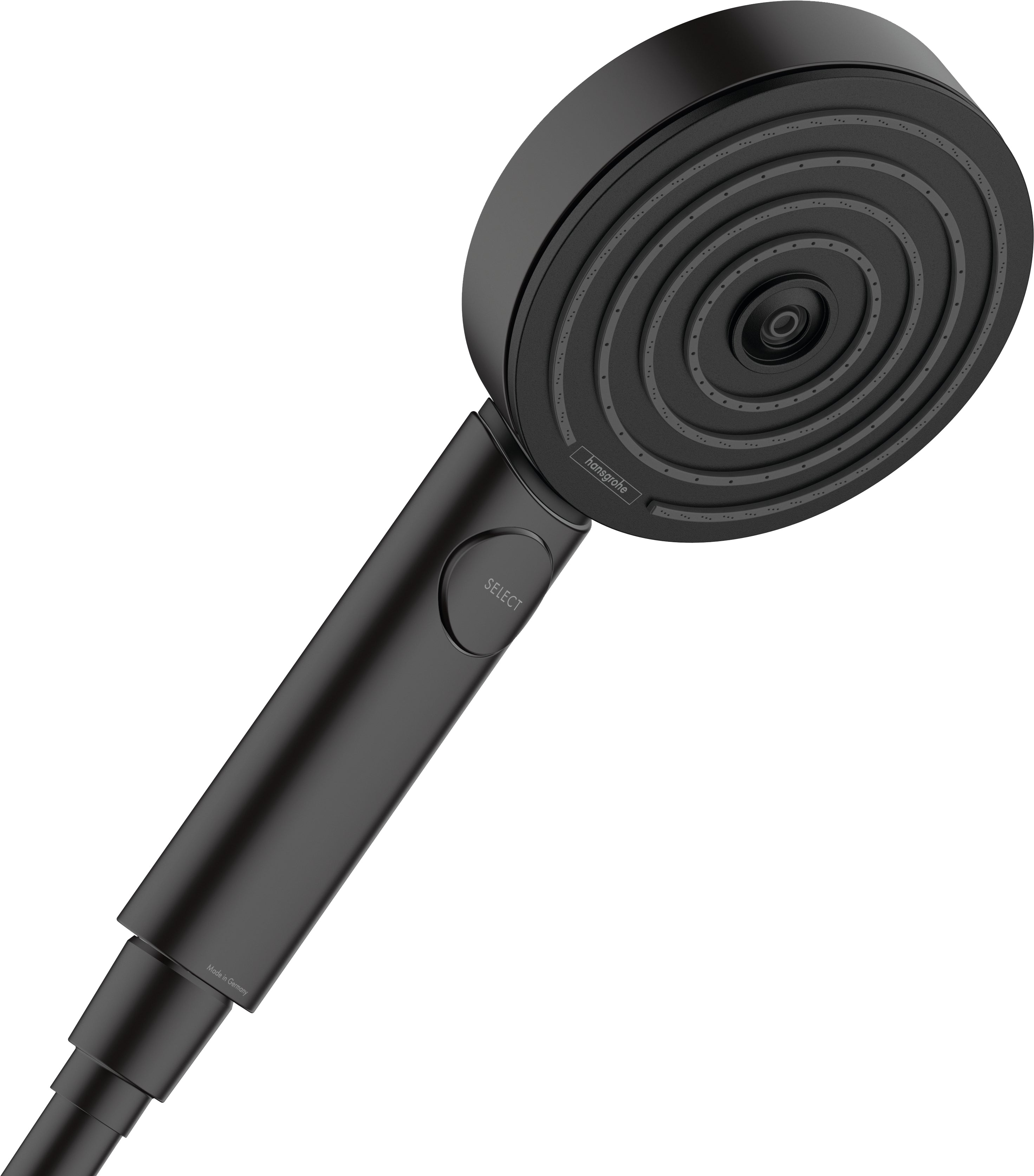 Hansgrohe Pulsify Select S Handbrause – Ø10,5 cm, Kunststoff, 3 Strahlarten, Schwarz/Graphit