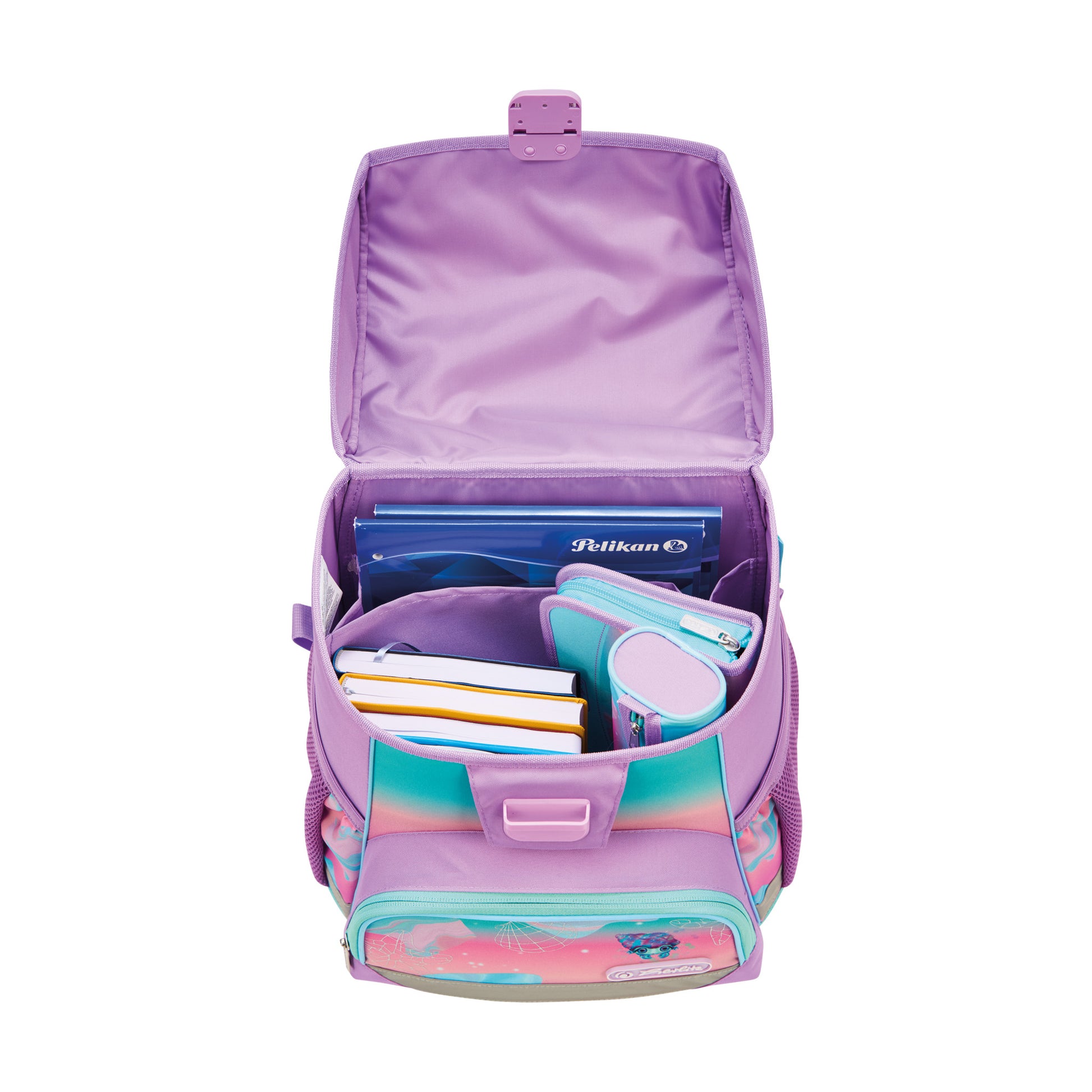 Herlitz Loop Plus – Schulrucksack-Set 4-teilig, Meerestiere, 17 l, 31×37×22 cm
