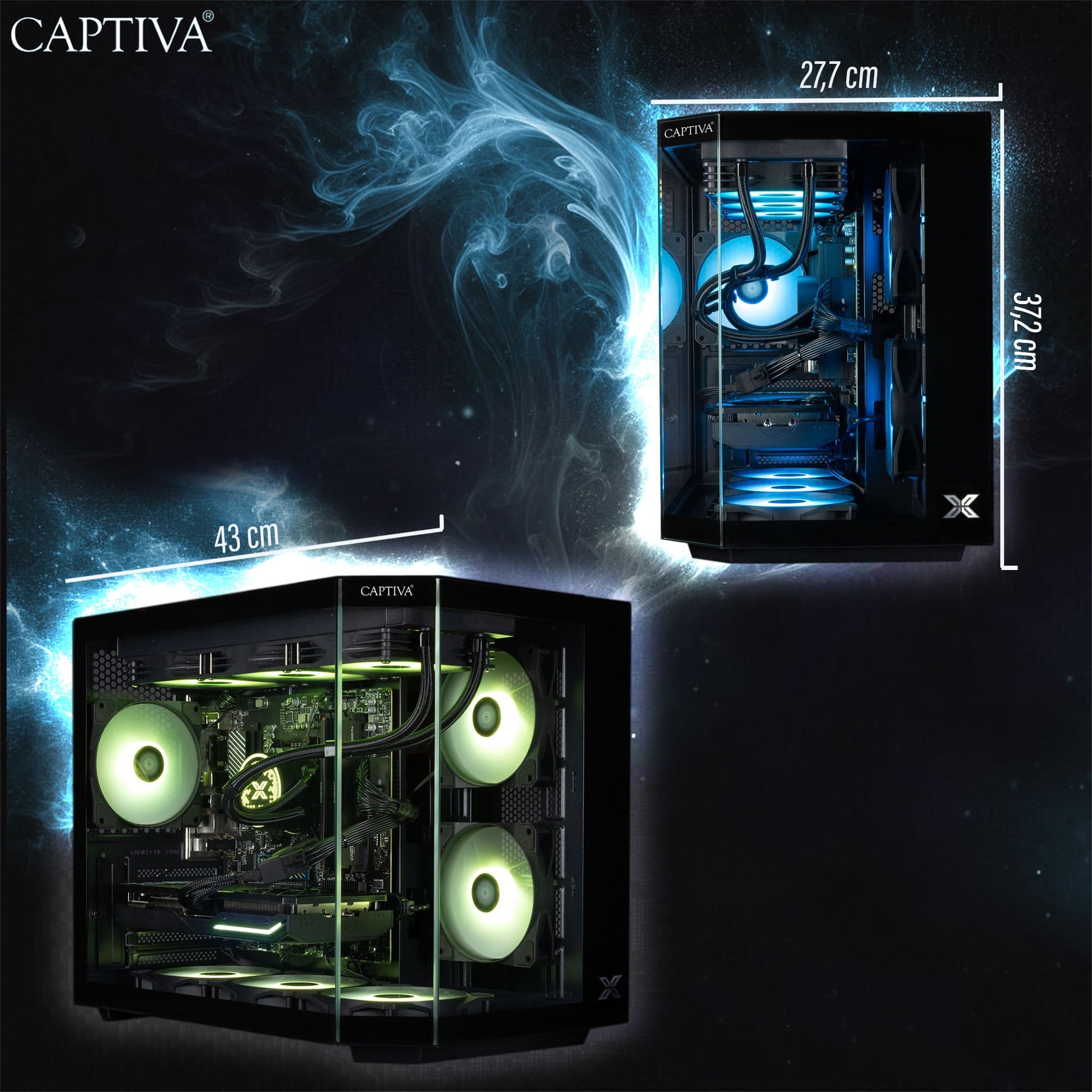 Captiva Highend Gaming R95-397 Tower – AMD Ryzen 7 9800X3D, 32 GB RAM, 2 TB SSD, Windows 11 Home