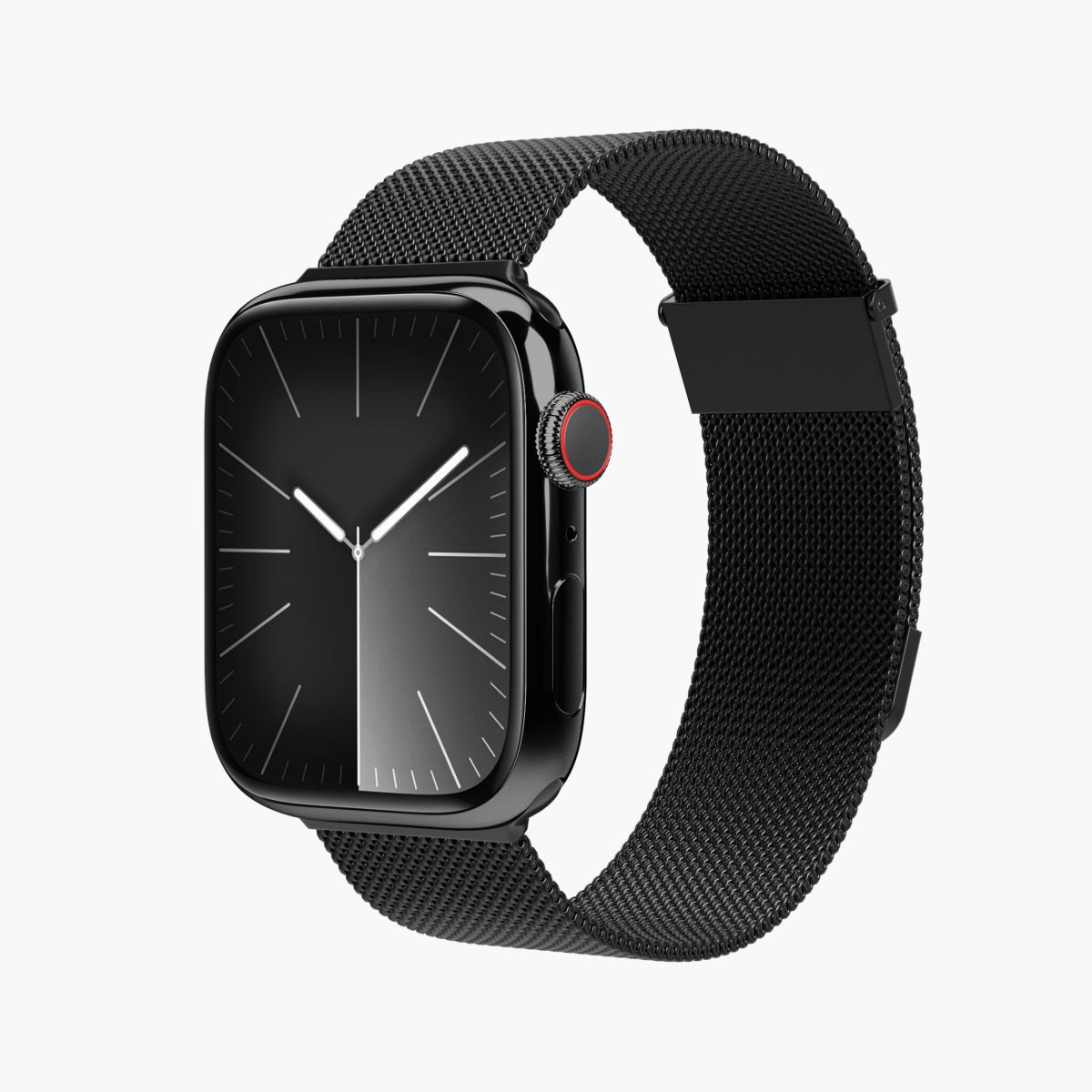 Vonmählen Milanese Loop 2 – Edelstahl Schwarz, für Apple Watch 44–49 mm