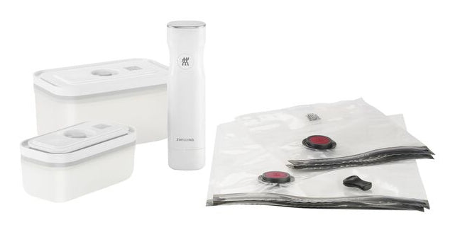 ZWILLING Vakuum-Starterset (Behälter) – 900 ml, 7 Stk., Transparent/Weiss
