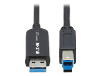 Tripp Lite USB-A auf USB-B Kabel – USB 3.2 Gen 1 (5 Gbit/s) – 30 m – Aktiv, PVC-Mantel – Schwarz