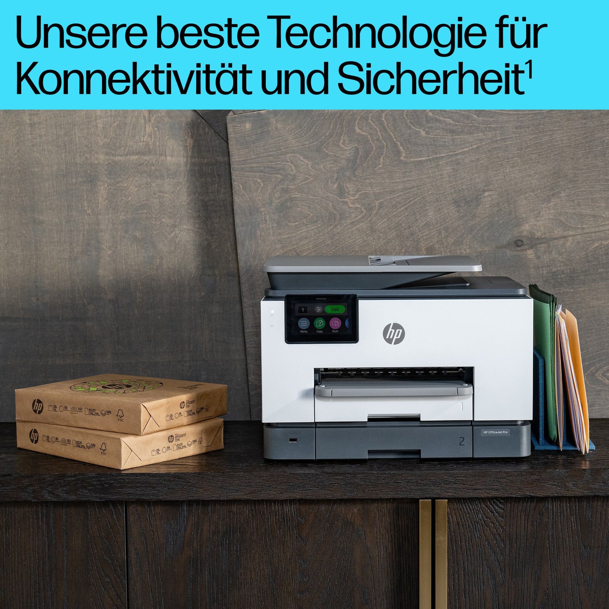 HP OfficeJet Pro 9132e – Farbiges Tintenstrahl-MFP A4, 4-in-1 – USB/LAN/WLAN – Duplex, Duplex-ADF – 25 Seiten/Min. S/W