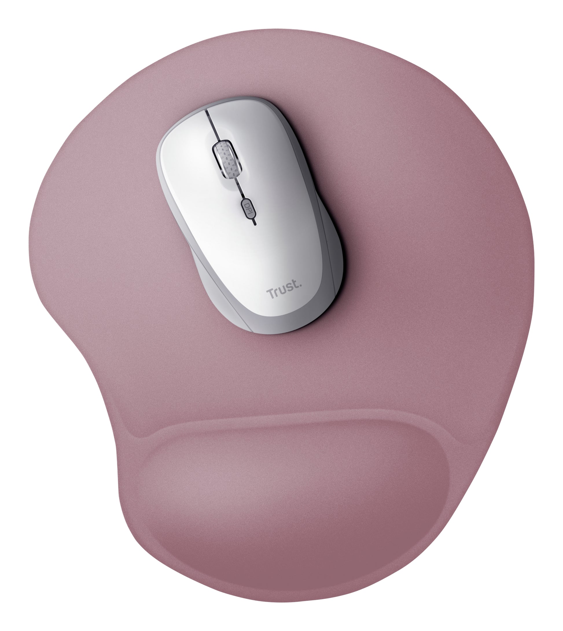 Trust Bigfoot – Mauspad mit Handgelenkauflage – S – Gel – Pink – 230 × 236 mm