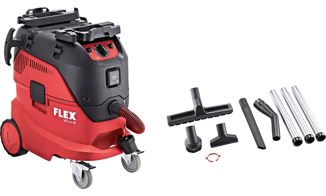 Flex Absauganlage VCE 44 M AC-Set – 1400 W, 42 l, Netzbetrieb, Schlauch 4 m