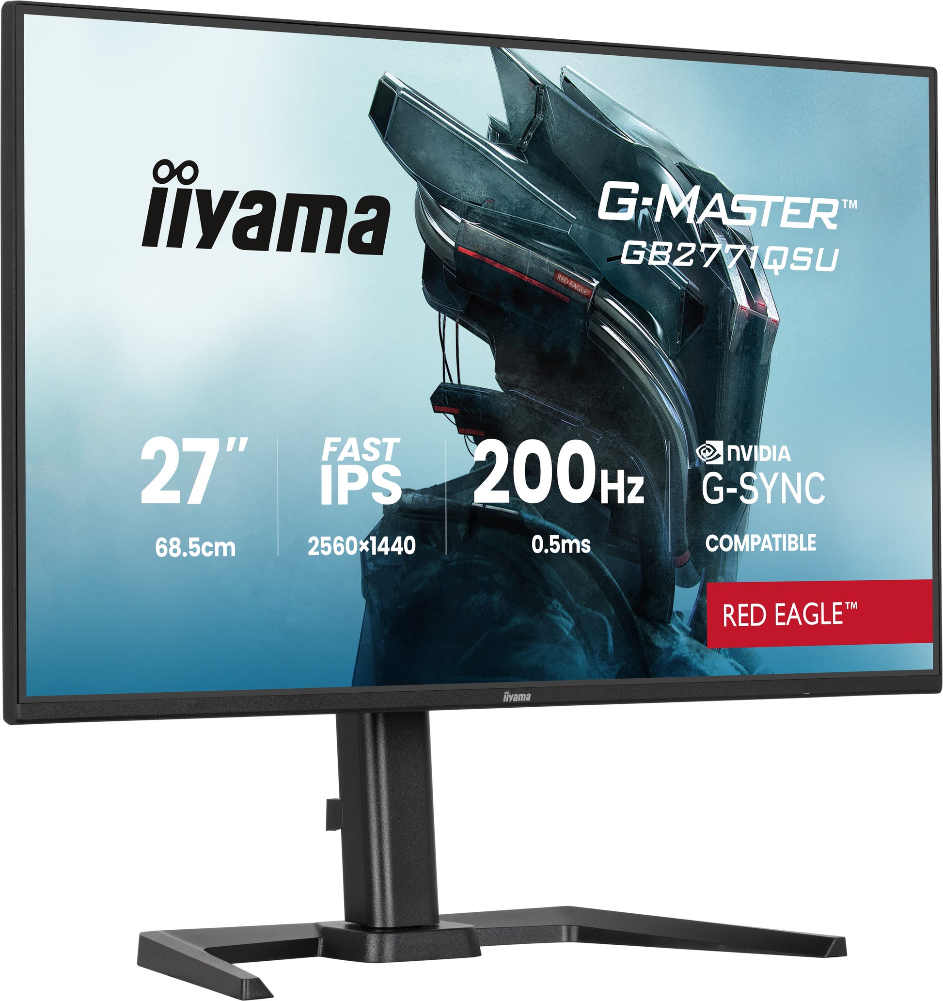 iiyama GB2771QSU-B1 – Monitor, 27", IPS, 200 Hz, Adaptive Sync (G-SYNC)