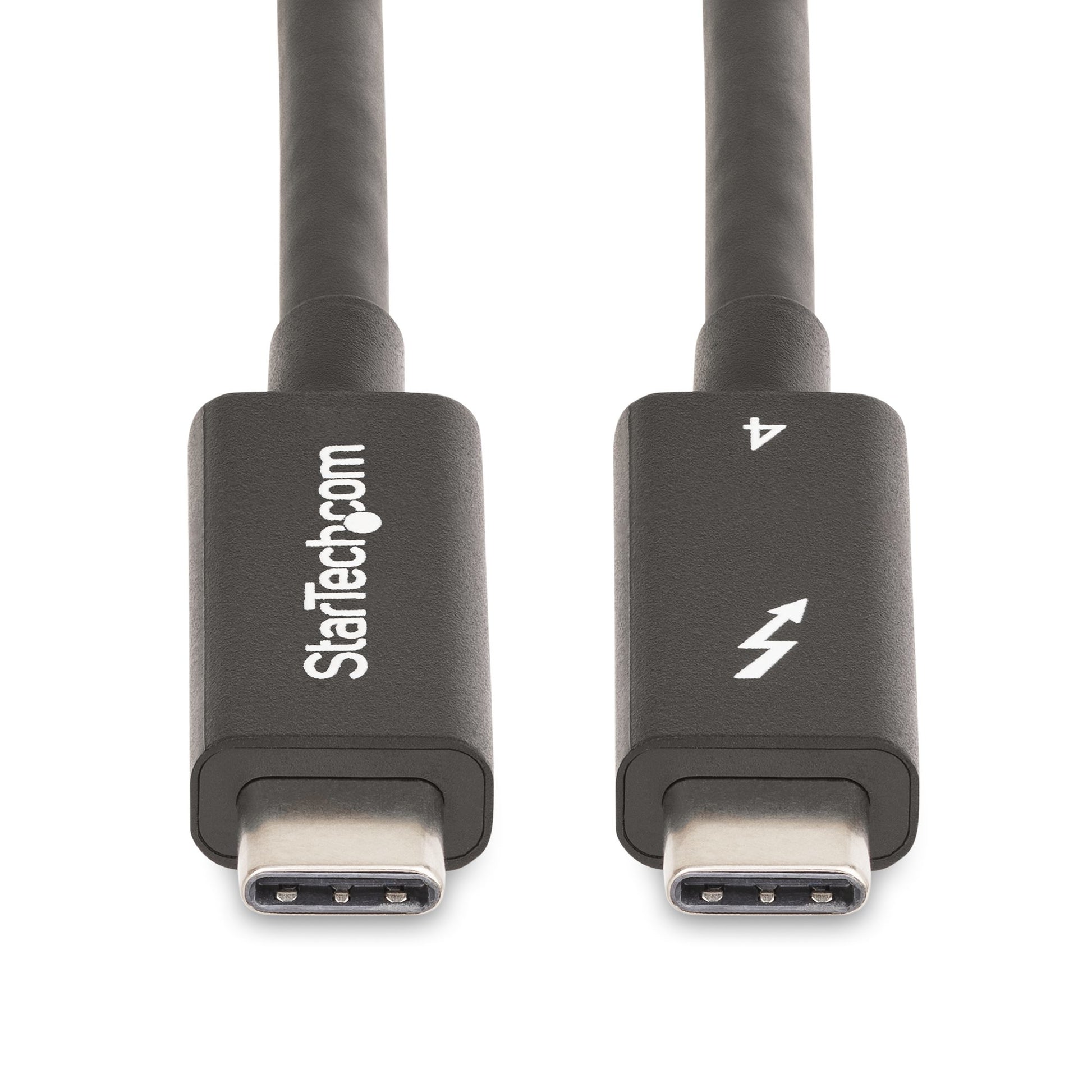 StarTech.com Thunderbolt 4 (USB-C) Kabel – 40 Gbit/s – 2 m – PD 100 W – PVC-Mantel – Schwarz