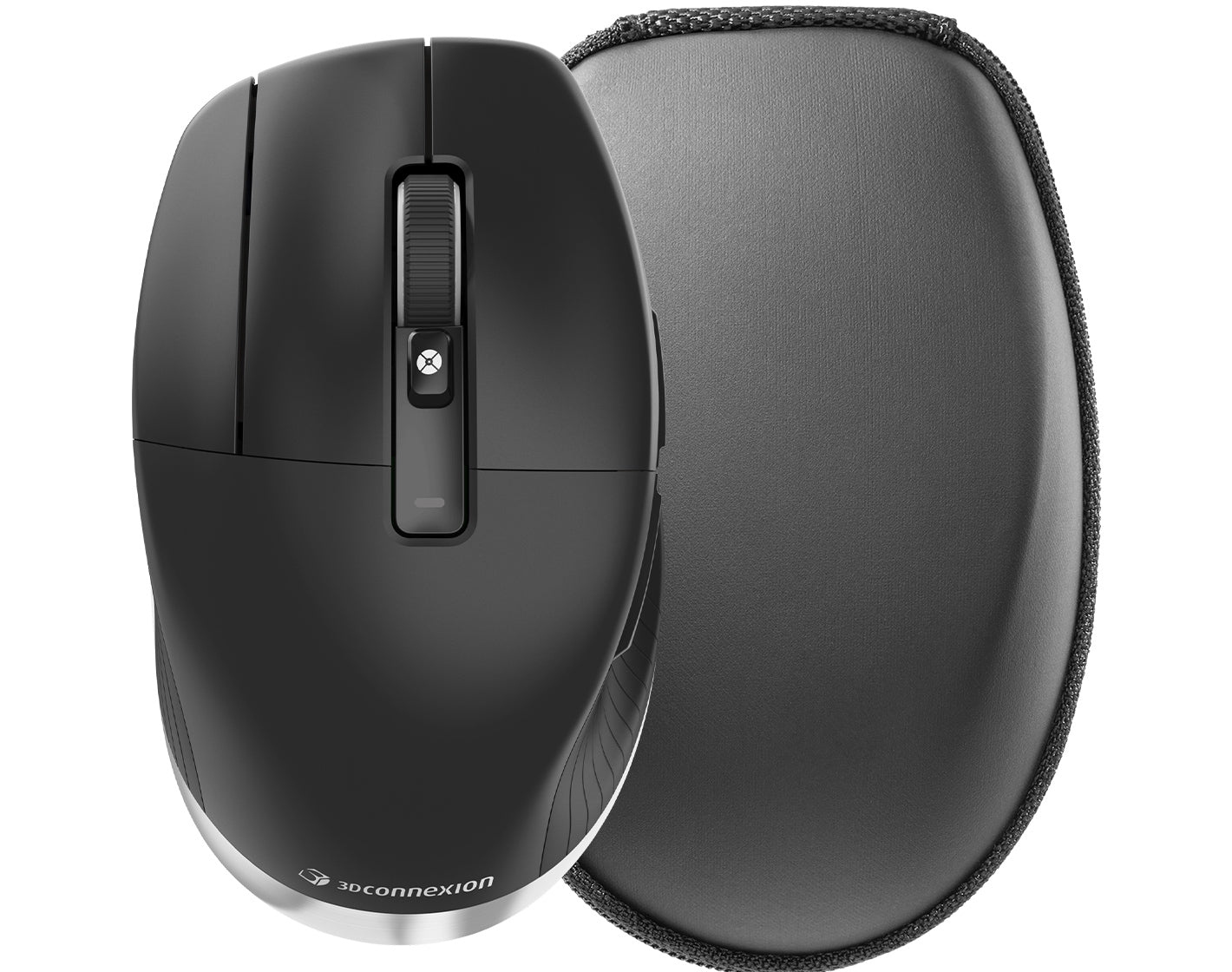 3Dconnexion CadMouse Pro Wireless Left – Maus – Kabellos (Bluetooth/2,4 GHz), 7200 DPI, Schwarz/Silber