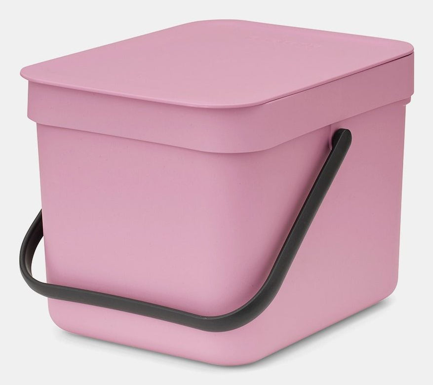 Brabantia Recyclingbox Sort & Go – 6 l – Kunststoff, rechteckig – rosa