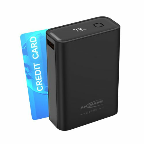 Ansmann PB222PD Powerbank 20'000 mAh – 22,5 W PD, 1× USB-C, 1× USB-A, schwarz