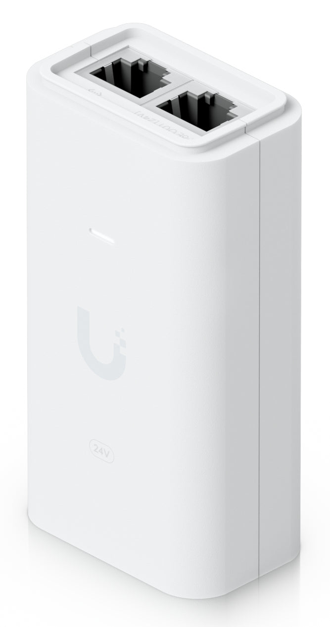 Ubiquiti UACC Adapter PoE 24-12W PoE Adapter 12 W – 2,5 Gigabit Ethernet, RJ-45×2 – 24 V PoE – Weiss