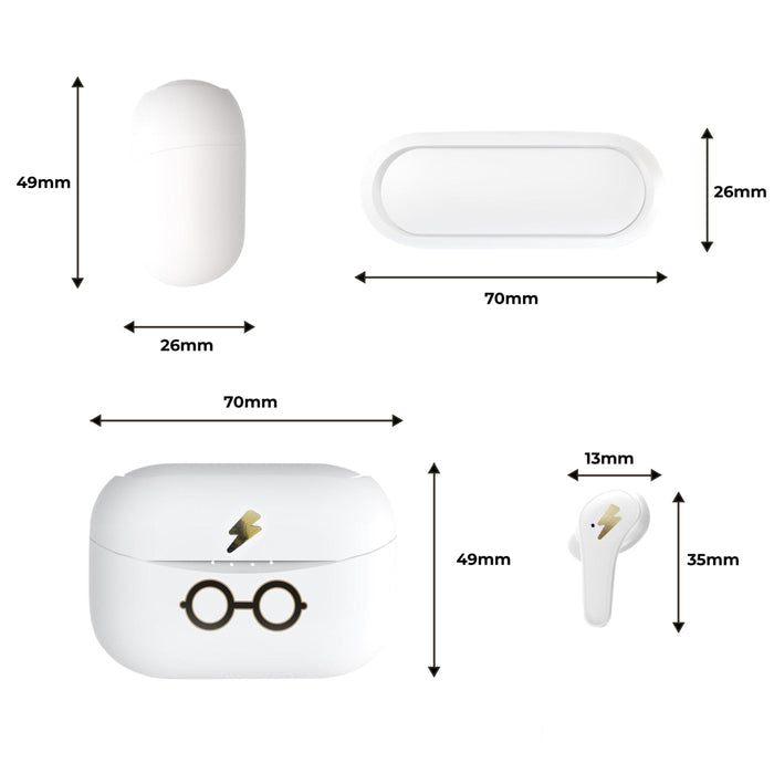 OTL Technologies OTL Harry Potter Kinderkopfhörer – In-Ear, Stereo, TWS, mit Ladecase, Weiss, BT 5.0