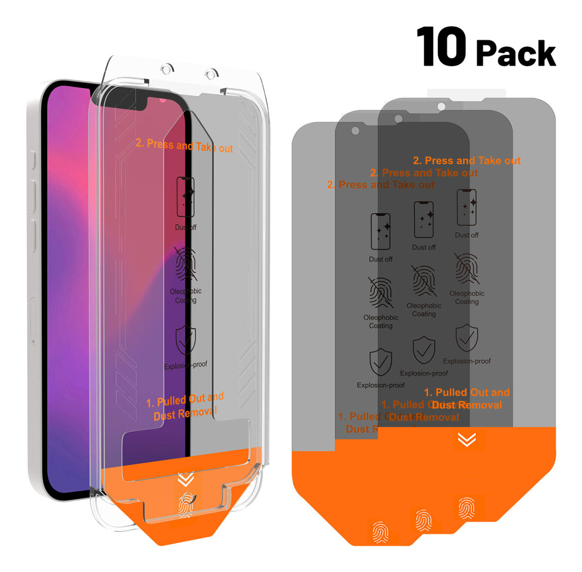 4smarts Privacy Glass und Anti-Dust-Set – für Apple iPhone 16e/14/13 – stossfest