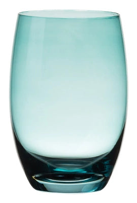 Lunasol Tumbler Optima Color – 460 ml, Ø 8,3 cm, H 12,2 cm, Kristallglas, Türkis, spülmaschinenfest