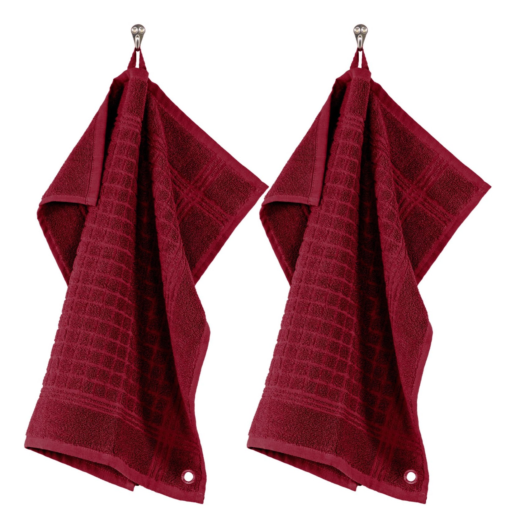 Tiseco Geschirrtuch Pharao – Rot – 50 × 50 cm – Baumwolle – 2er-Set