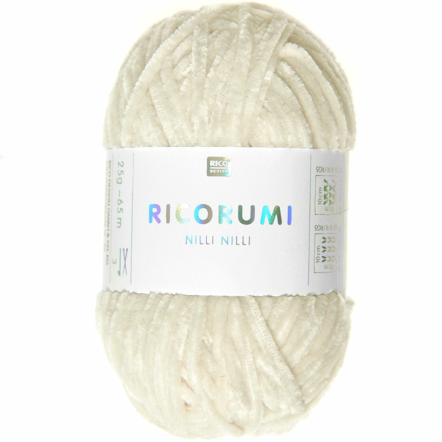 Rico Design Ricorumi Nilli Nilli Garn Creme – 25 g, 65 m, Polyester, Nadel 3 mm, 1 Stk.