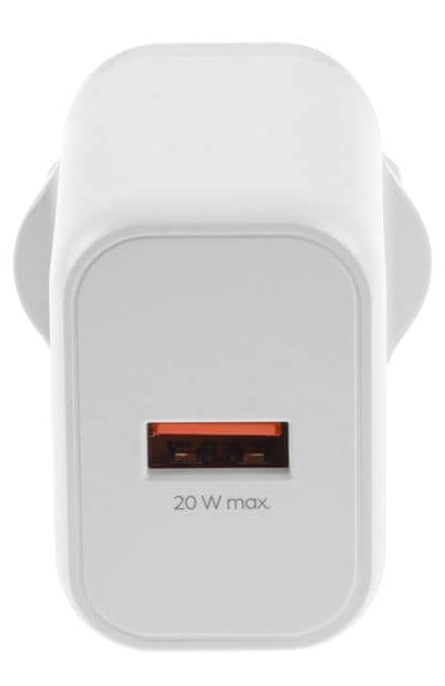 ONIT F02788 USB-Ladegerät 20 W – USB-A×1 – QC 3.0, GaN, EU-Stecker (Typ C) – Weiss