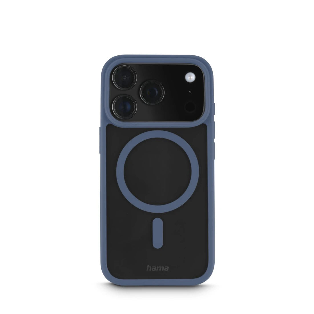 Hama Frame Protect – Backcover – für Apple iPhone 17 Pro, MagSafe, PC+TPU, Blau/Transparent