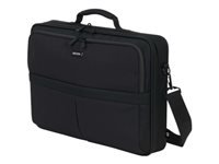 DICOTA Eco Multi SCALE Notebook-Tasche bis 17,3" – aus recyceltem PET, Trolley-Band – Schwarz