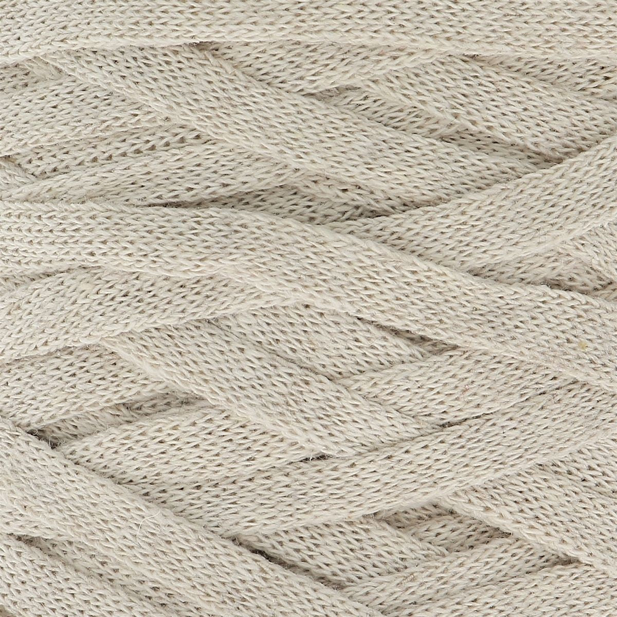 Hoooked RibbonXL Textilgarn Beige – 250 g, 120 m, Baumwolle, Nadel 8 mm