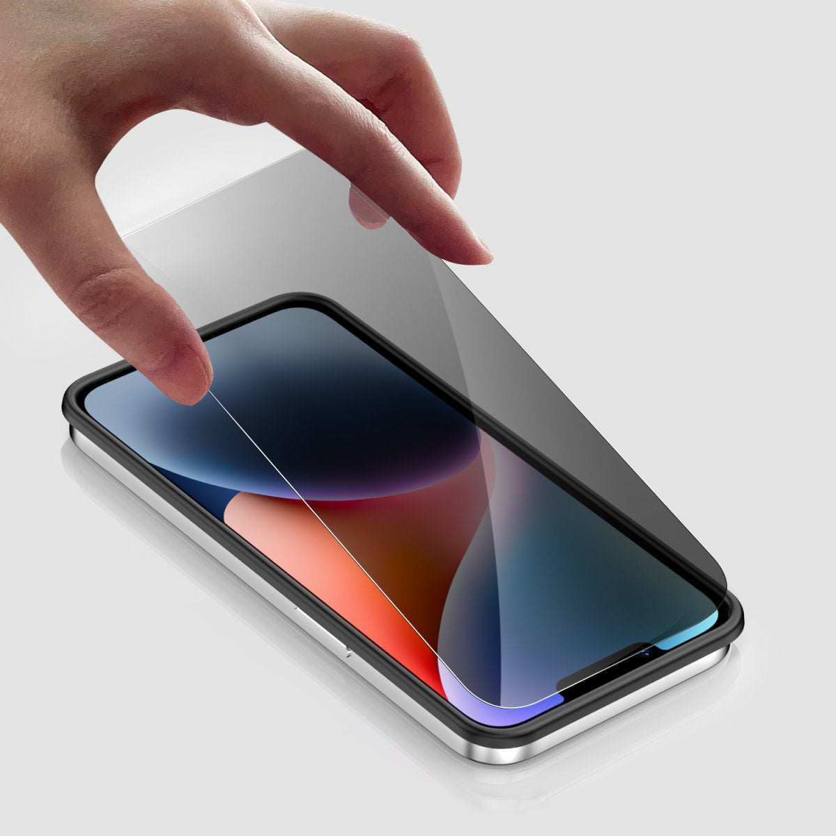 4smarts Privacy-Filter (Panzerglas), Case Friendly – für iPhone SE (4. Gen.) – mit Applikator
