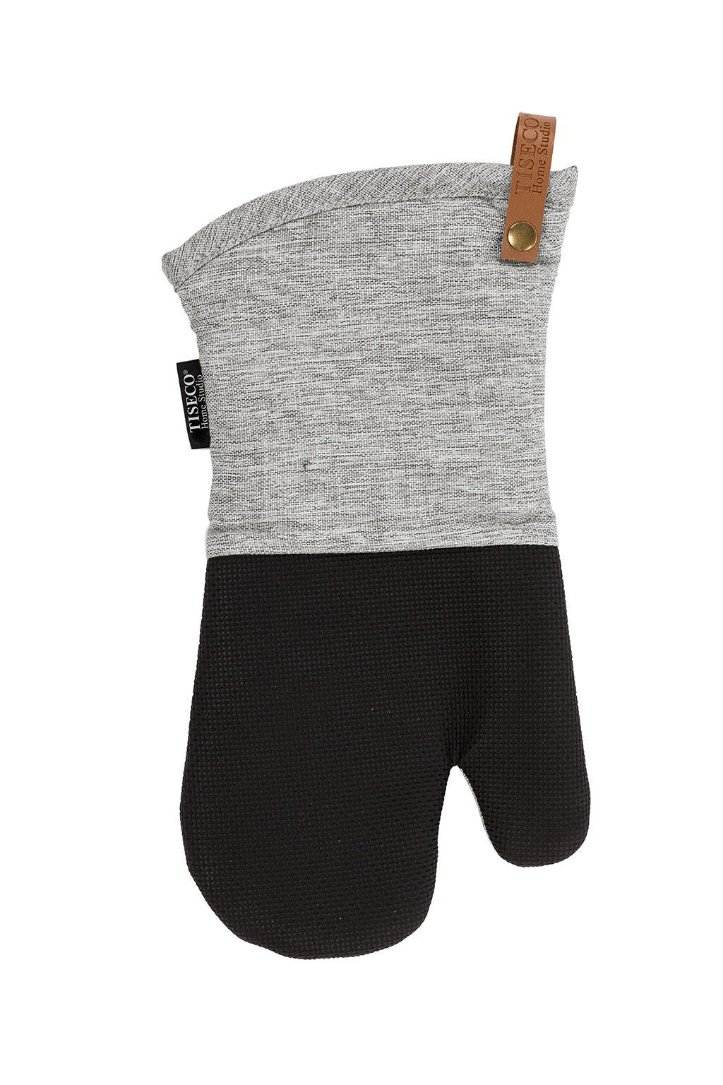 Tiseco HERCULES – Ofenhandschuhe 17 × 33 cm, Baumwolle, Grau, 2 Stk., rutschfest