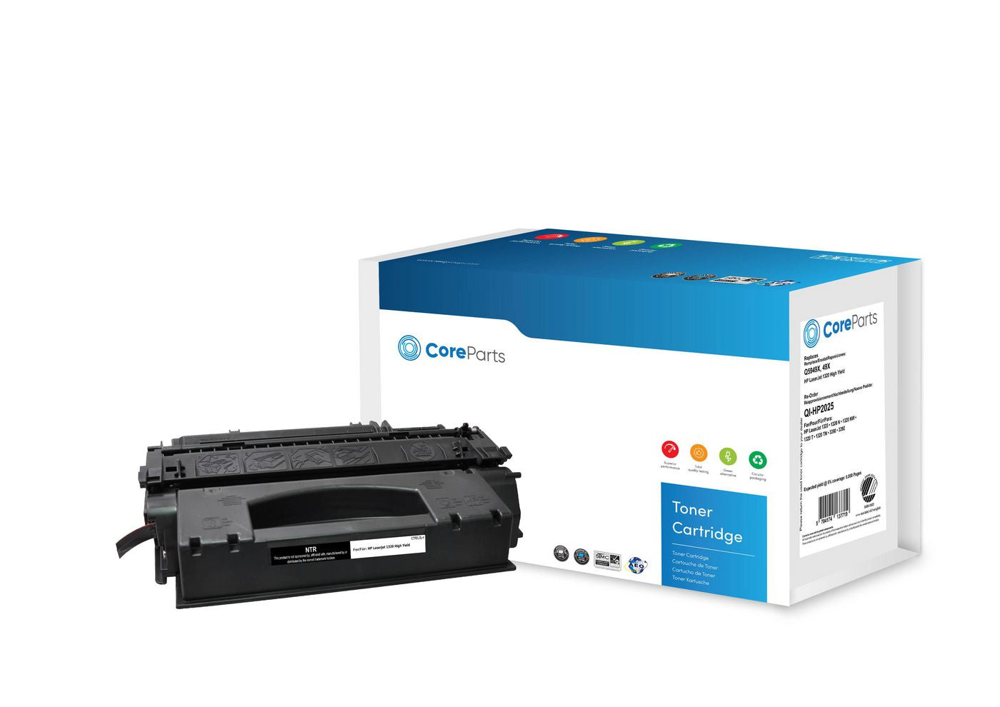 CoreParts 49X (Q5949X) Schwarz Toner – Kompatibel XL – 6'000 Seiten – für HP LaserJet 1320
