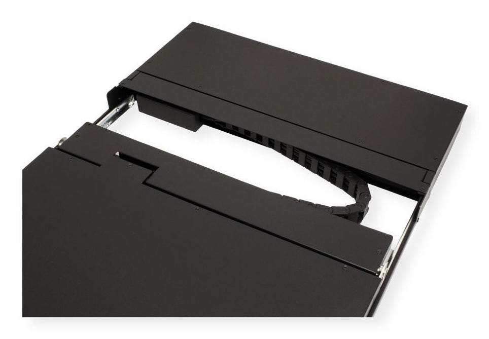 VALUE 19" Rack-LCD-Konsole – 8-Port VGA KVM – 1366 × 768, USB 2.0, CH-Layout – 1U