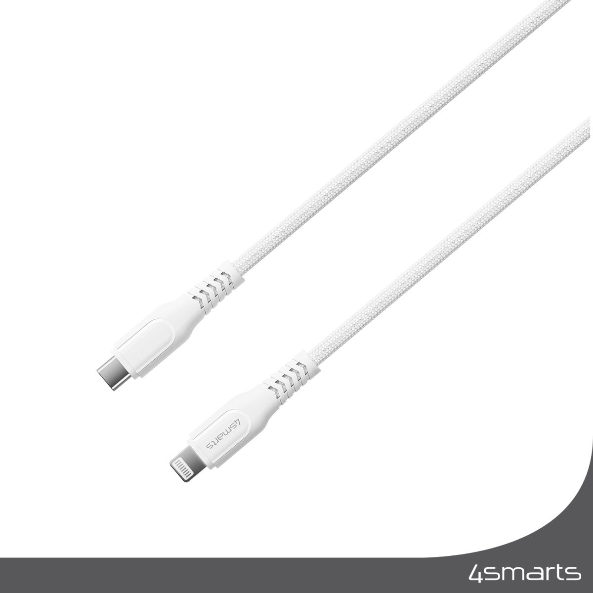 4smarts Kabel – USB-C auf Lightning 1,5 m, PD 30 W, MFi zertifiziert, geflochten – für iPhone/iPad