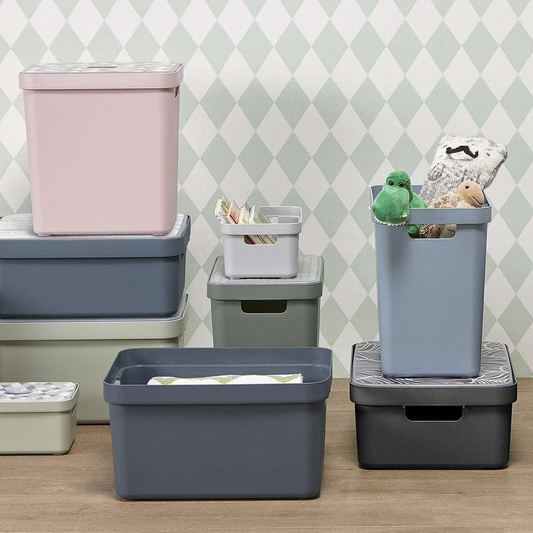 Sigma home Aufbewahrungsbox 5 l ohne Deckel – Kunststoff – Grün – 252 × 122 × 180 mm
