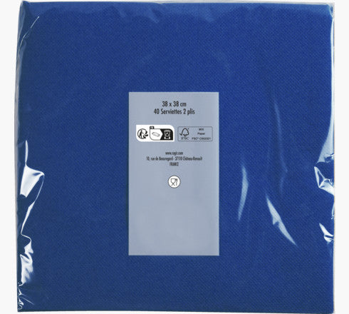 PRONAPPE Servietten marineblau – 38 × 38 cm, 2-lagig – 40 Stück