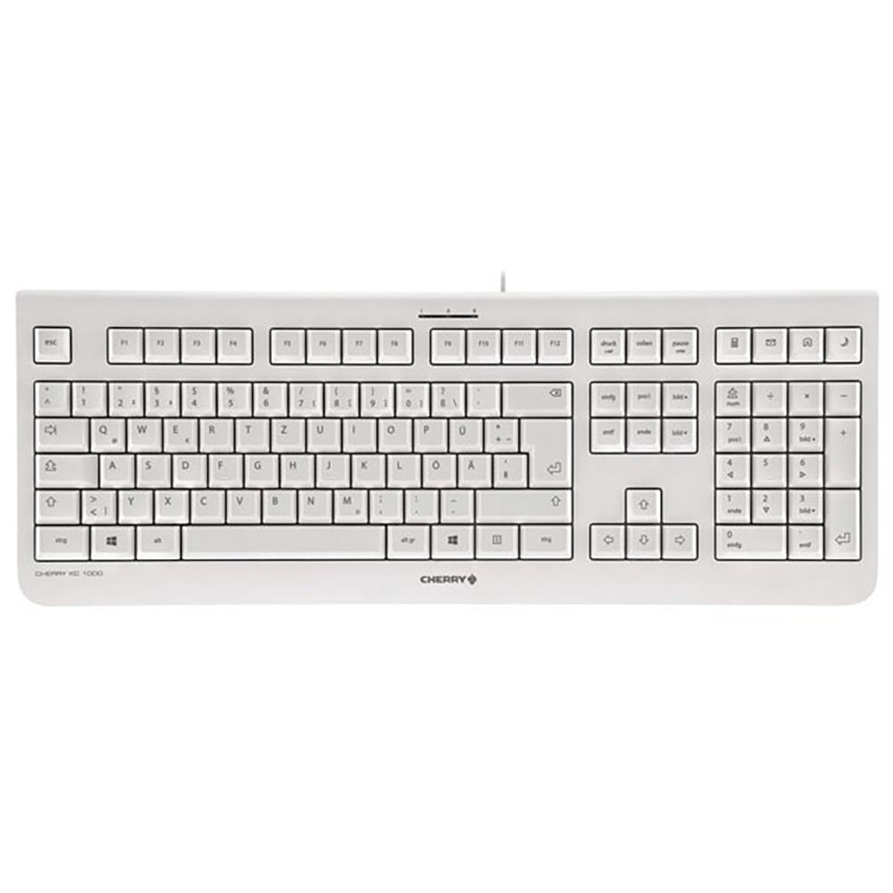 CHERRY Tastatur, kabelgebunden (USB-A), CH-Layout (DE-CH), Fullsize (mit Ziffernblock), Membran, Grau