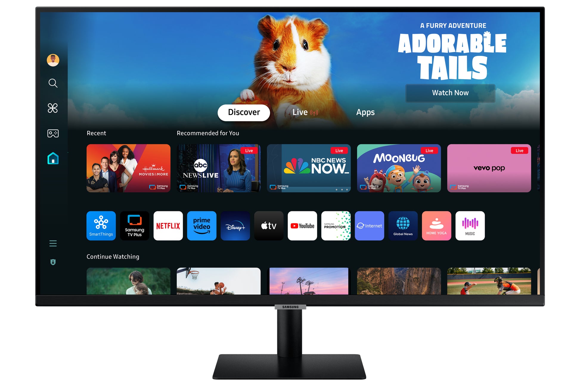 Samsung M50D – Monitor, 27", 1920 × 1080 (Full HD), LED, Schwarz