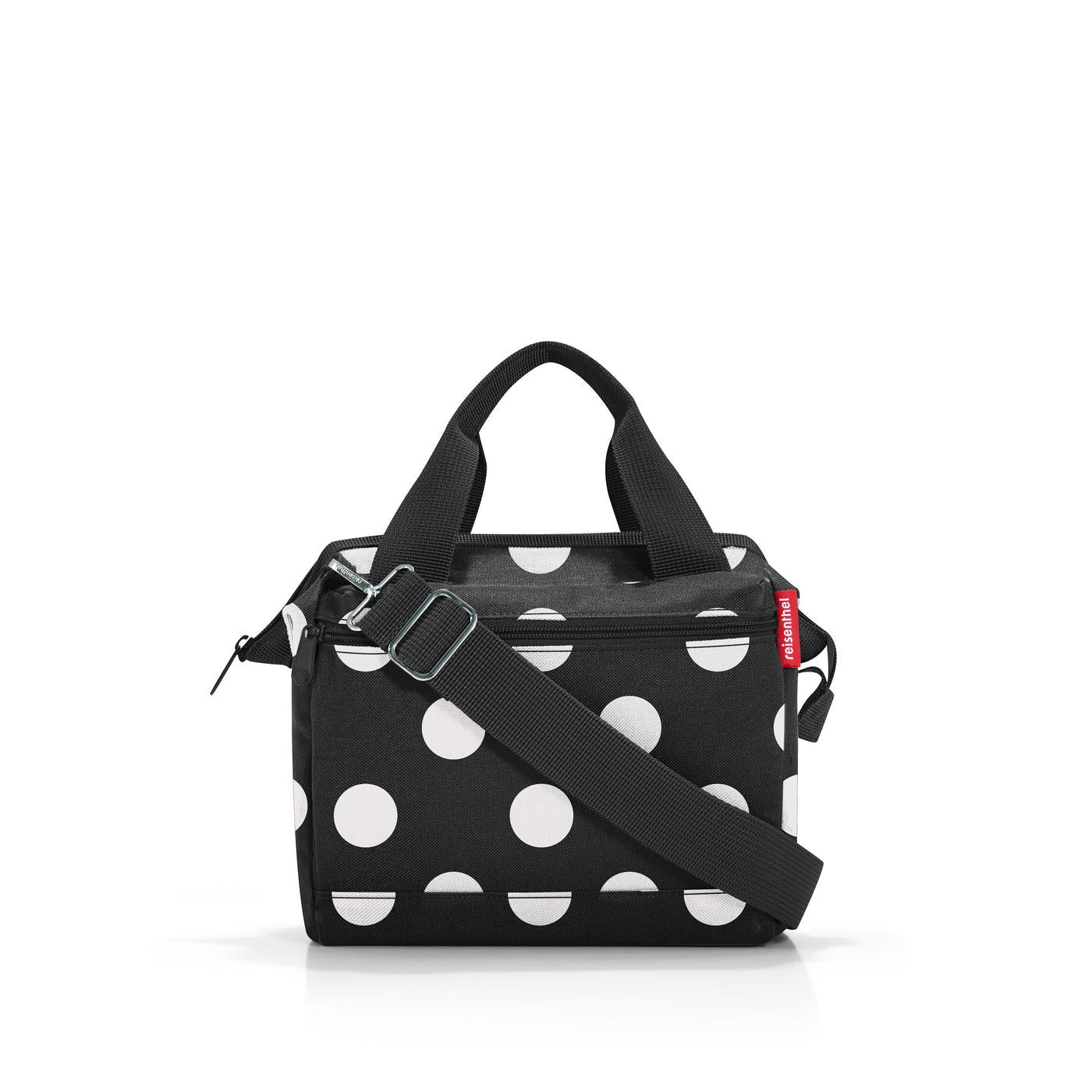 Reisenthel Allrounder cross – Umhängetasche, 4 l, Polyester, Dots White, 22 × 24 × 13 cm