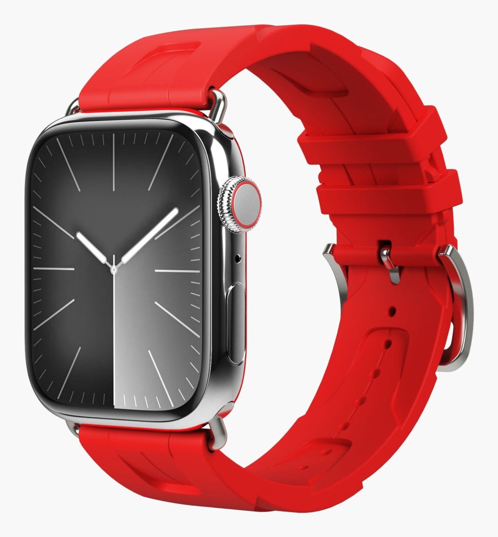 Vonmählen A. R. Exclusive Band Portofino – Silikon, Rot, für Apple Watch 44–49 mm