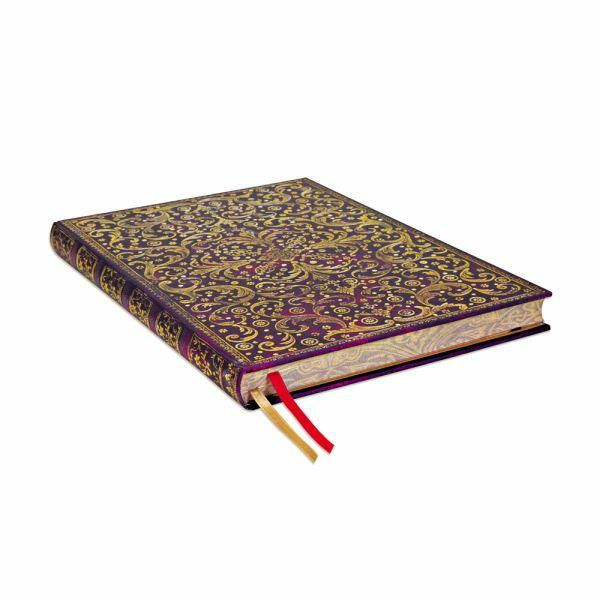 Paperblanks Notizbuch – 210 × 300 mm – 120 g/m² – Hardcover, Einstecktasche, 2 Lesezeichen, mehrfarbig, FSC