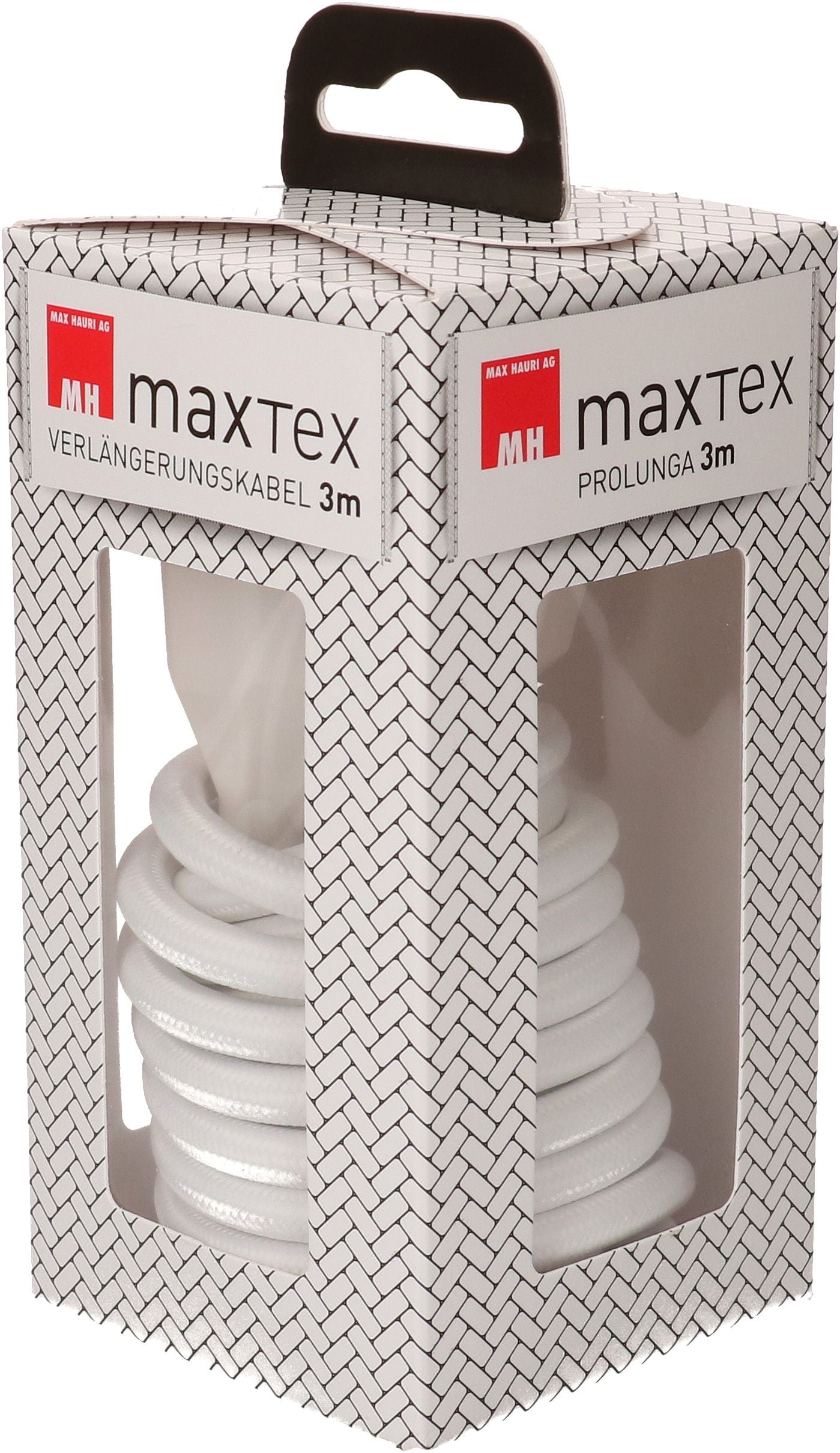MaxTex Verlängerungskabel – T13–T12, 3 m, 1×1 mm², Weiss