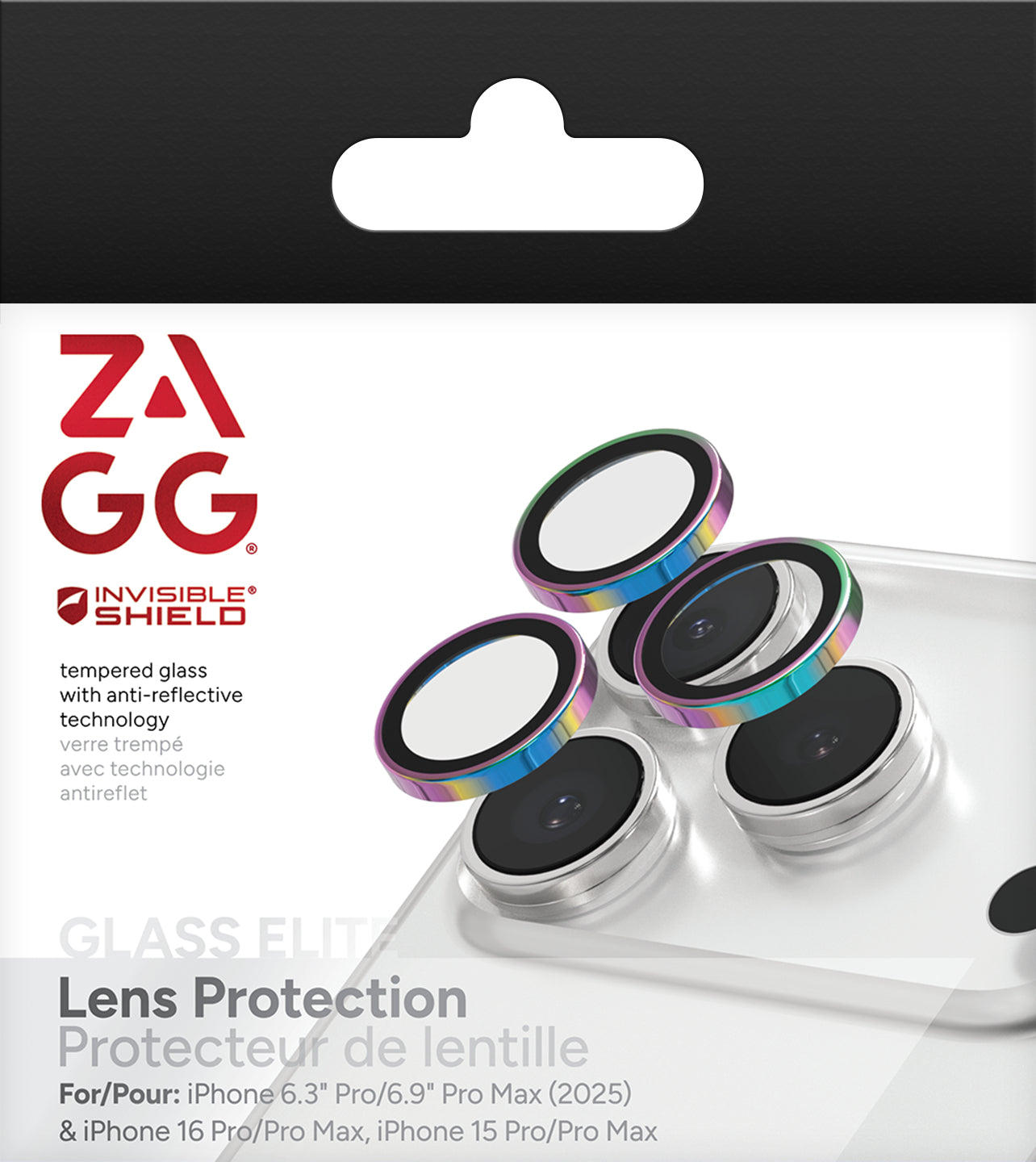 ZAGG Displayschutz (Panzerglas), Anti-Fingerprint – für iPhone 17 Pro/17 Pro Max/16 Pro und andere – 3er-Pack
