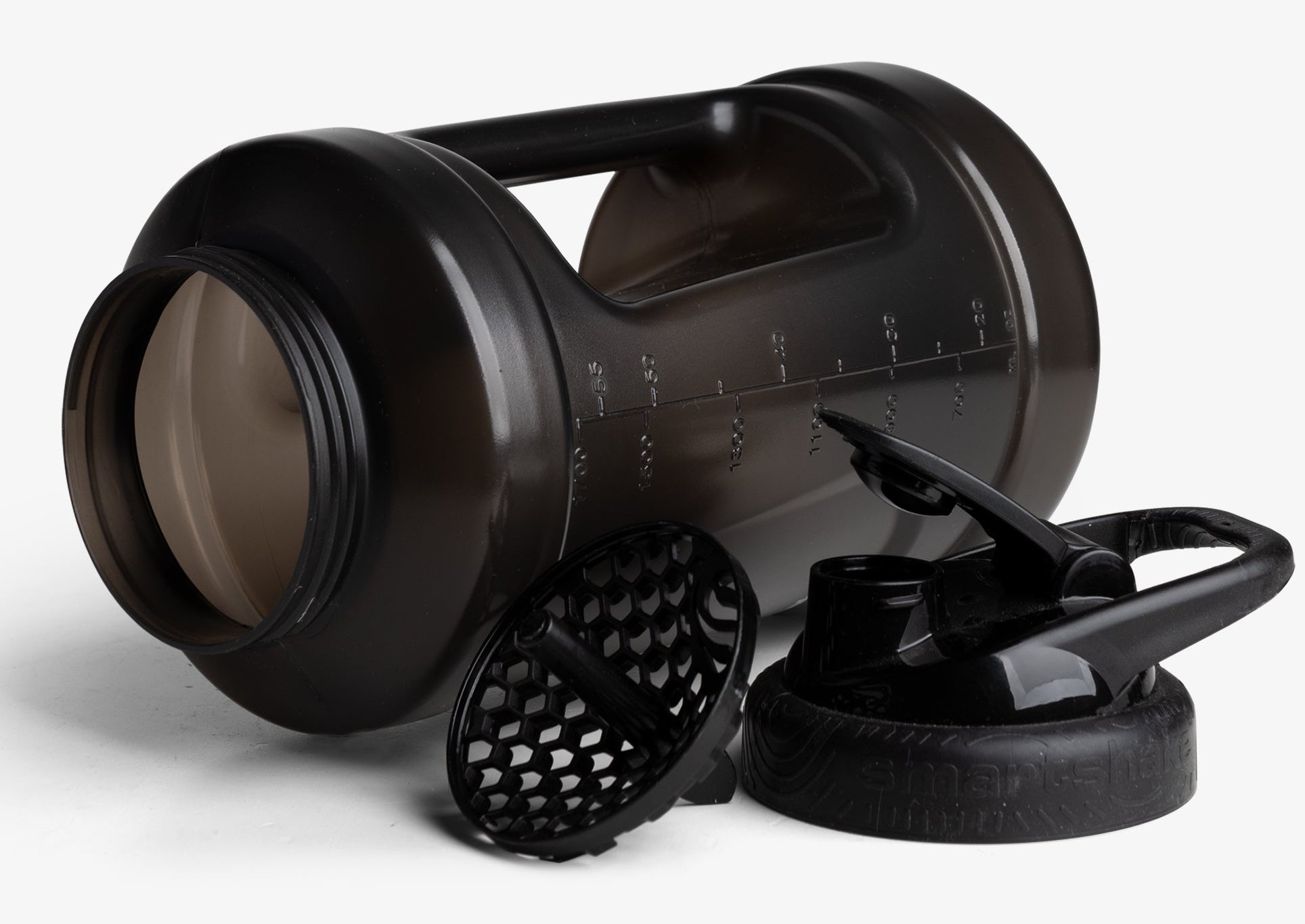 Smartshake Ultimate Trinkflasche 2,1 l – Kunststoff, Sportdeckel, Schwarz