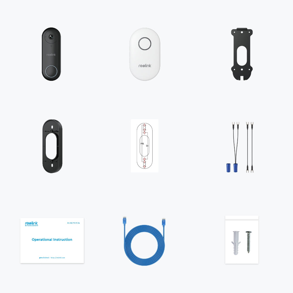 Reolink D340P Video-Türklingel – 5 MP, 2560×1920, 134°/97°, IR, PoE, IP65