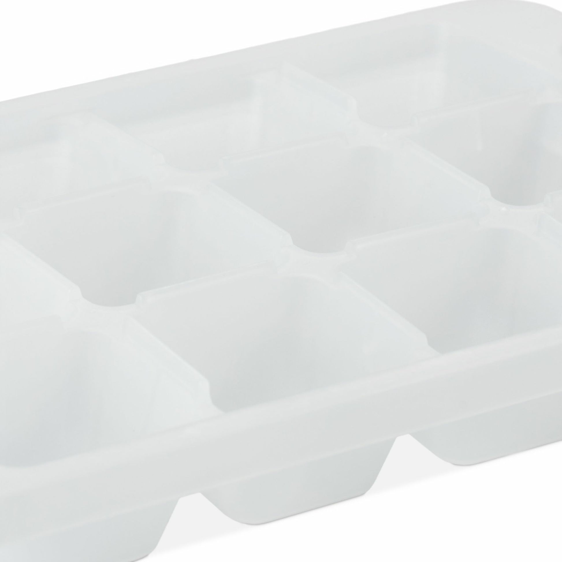 Relaxdays Eiswürfelform 48 Stk., 22 × 15 × 11 cm, Kunststoff, transparent/weiss