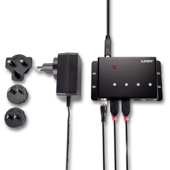 Lindy 43374 USB-Hub – 4× USB-A, 5 Gbit/s