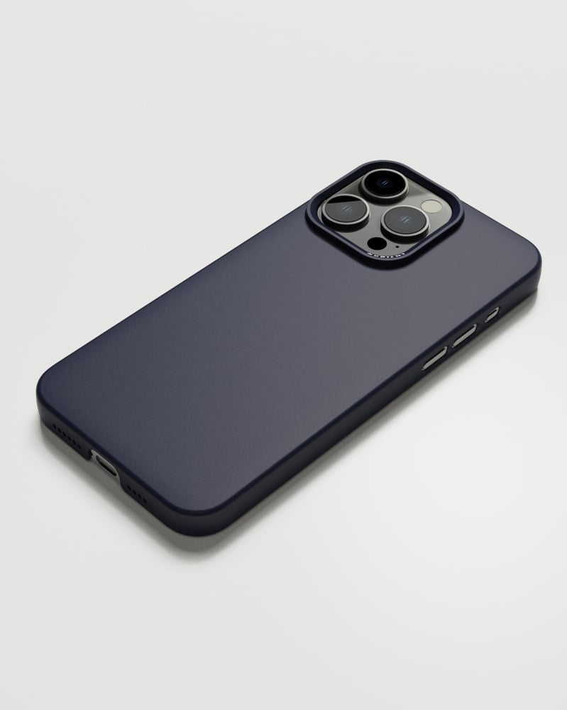 Nudient Backcover – für Apple iPhone 15 Pro Max, MagSafe, Kunststoff, Midwinter Blue, kratzresistent